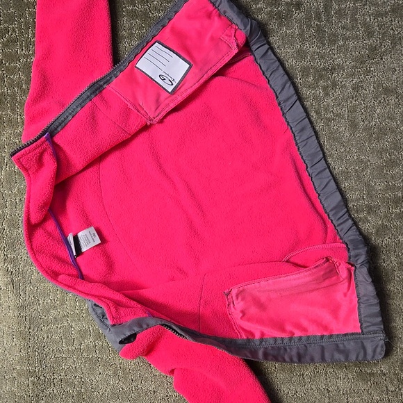 Children's Pink and Gray Fleece Jacket - Picture 5 of 5